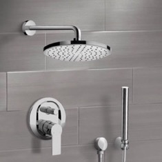Rain Shower System with Handheld, Rain Shower Head, Shower Faucet Set